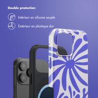 Selencia Coque arrière Vivid avec MagSafe Apple iPhone 16 Pro Max - Modern Bloom Sapphire Blue