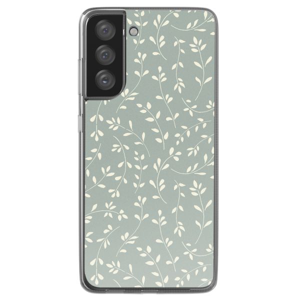 imoshion Coque design pour Samsung Galaxy S21 FE - Smoke Green Flowers