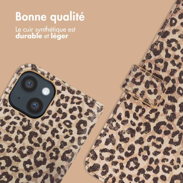 imoshion Étui de téléphone portefeuille Design iPhone 14 - Leopard Mood