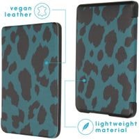 imoshion ﻿Étui de liseuse portefeuille design Slim Hard Kobo Clara HD -Green Leopard