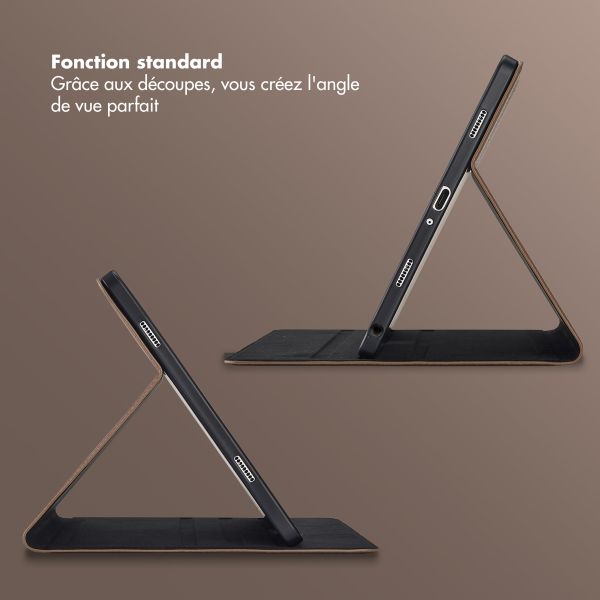 Selencia Coque tablette Riva Samsung Galaxy Tab A9 Plus - Mocha Brown