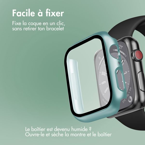 imoshion Coque rigide à couverture complète Apple Watch 7 / 8 / 9 - 41 mm - Vert foncé
