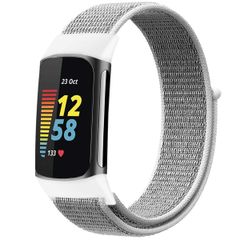 imoshion Bracelet en nylon le Fitbit Charge 5 / Charge 6 - Taille L - Gris clair