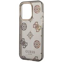 Guess Coque Peony Glitter iPhone 14 Pro - Noir