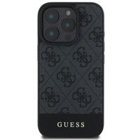 Guess Coque arrière Bottom Stripe 4G iPhone 16 Pro Max - Gris