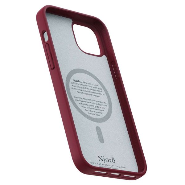 Njorð Collections Coque daim Comfort+ MagSafe iPhone 15 Plus - Red