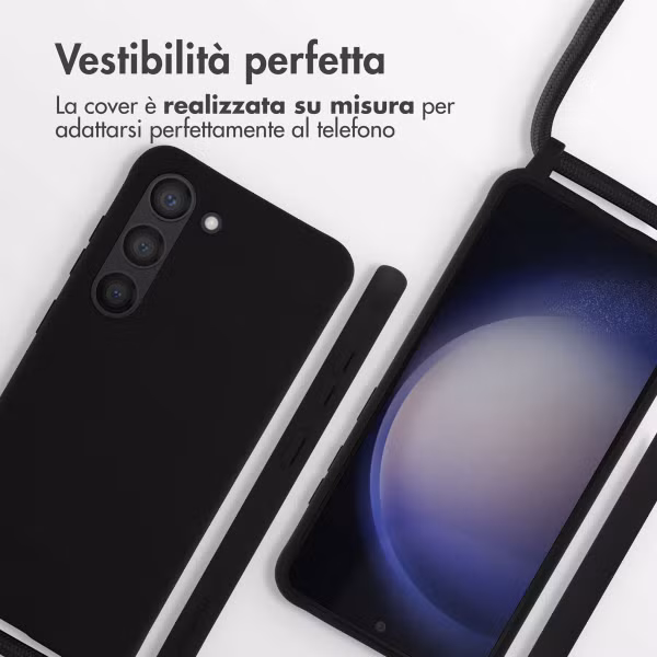 imoshion Coque en silicone avec cordon Samsung Galaxy S23 - Noir