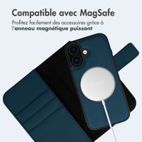 imoshion Étui portefeuille luxe 2-en-1 amovible Apple iPhone 17 - Bleu
