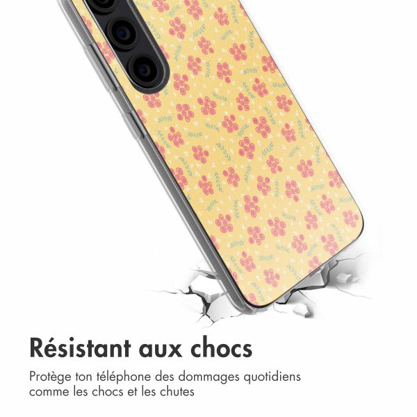 imoshion Coque design pour Samsung Galaxy S23 - Sunny Yellow Petite Flowers