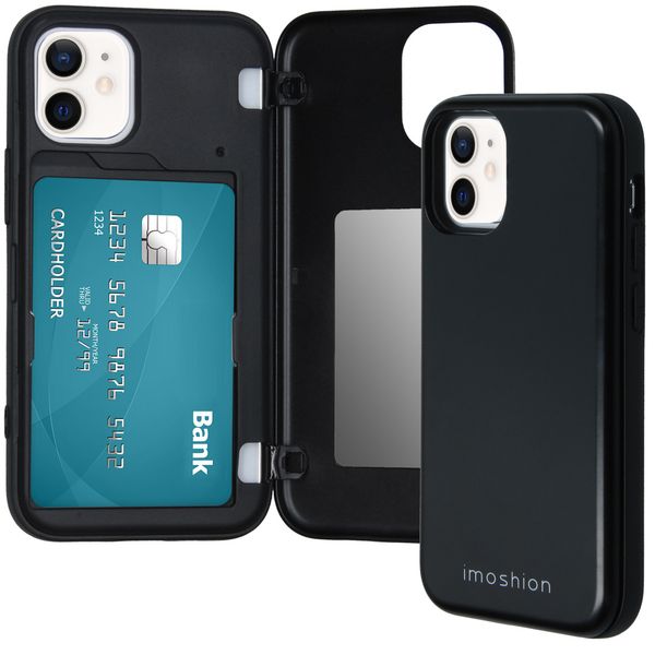 imoshion Coque avec support de passe iPhone 12 Mini - Noir