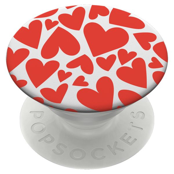 PopSockets iMoshion PopGrip - Red Hearts - White