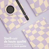 imoshion Coque tablette Design rotatif à 360° Samsung Galaxy Tab S10 Plus / Tab S9 FE Plus / Tab S9 Plus - Dancing Cubes