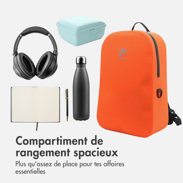 imoshion Sac à dos Hermétique et Étanche 10L - Petit - Orange abricot