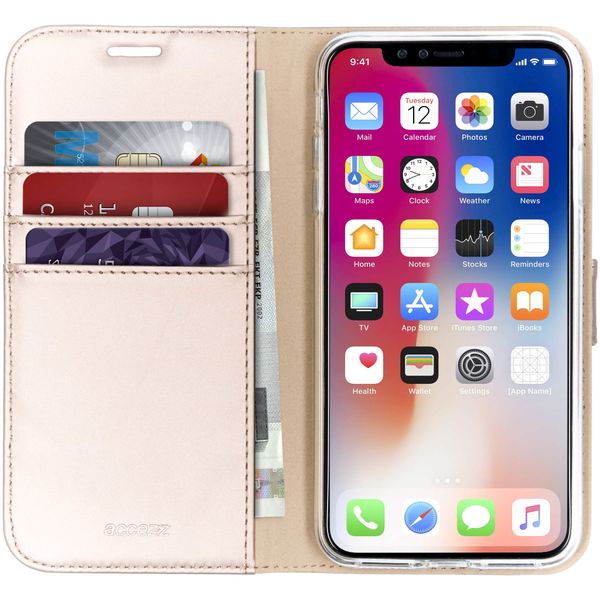 Accezz Étui de télephone Wallet Apple iPhone Xs Max - Doré