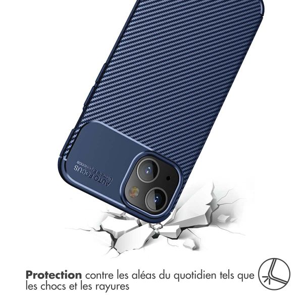 imoshion Coque silicone Carbon iPhone 13 - Bleu