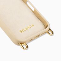 Selencia Coque arrière Rivièra avec MagSafe avec crochets amovibles Apple iPhone 16 Pro - Milky Latte