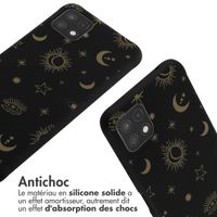 imoshion Coque design en silicone avec cordon Samsung Galaxy A22 (5G) - Sky Black