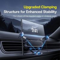 Baseus Support de téléphone UltraControl Gravity pour voiture - Universel - Grille de ventilation - Space Grey