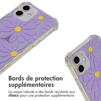 imoshion Coque Design avec cordon Apple iPhone 12 (Pro) - Tropical Violet Flowers Connect