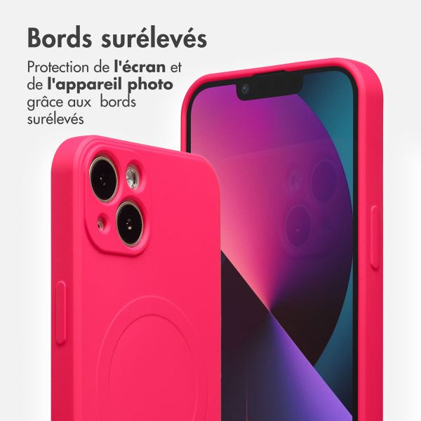 imoshion Coque Couleur avec MagSafe Apple iPhone 13 - Neon Pink