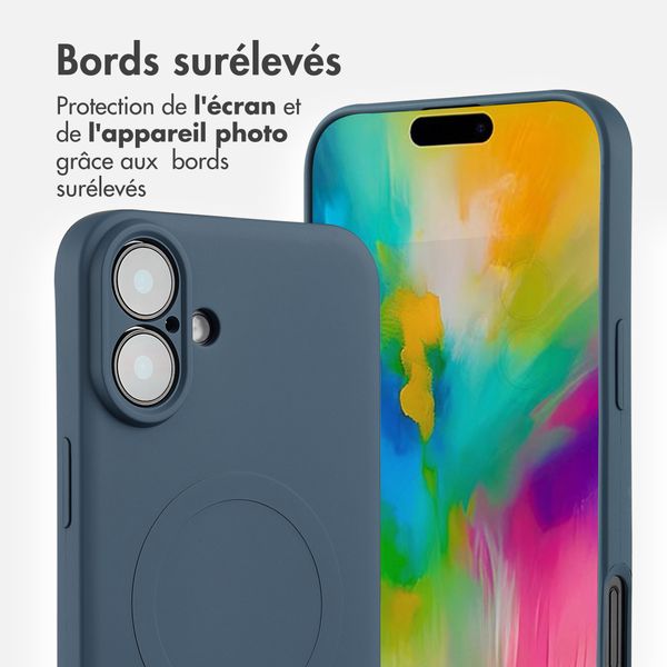 imoshion Coque Couleur avec MagSafe Apple iPhone 16 - Bleu foncé