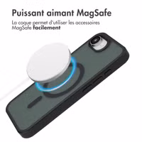 Accezz Coque Givrée Robuste avec MagSafe Apple iPhone 16e - Noir