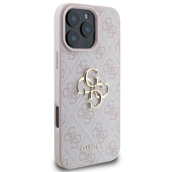 Guess Coque 4G Metal Logo Backcover Apple iPhone 16 Pro - Rose