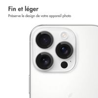 imoshion Lot de 2 protections d'objectif de caméra Apple iPhone 16 Pro / 16 Pro Max - Blanc / Titanium