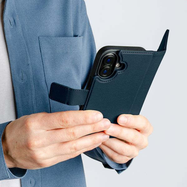 imoshion Étui portefeuille luxe 2-en-1 amovible Apple iPhone 12 (Pro) - Bleu