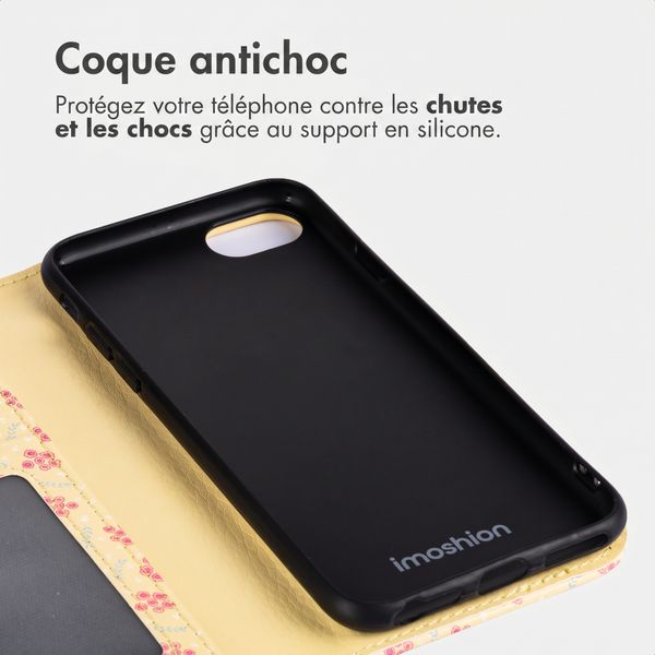 imoshion Étui de télephone portefeuille Design Apple iPhone 17e / 16e - Sunny Yellow Petite Flowers