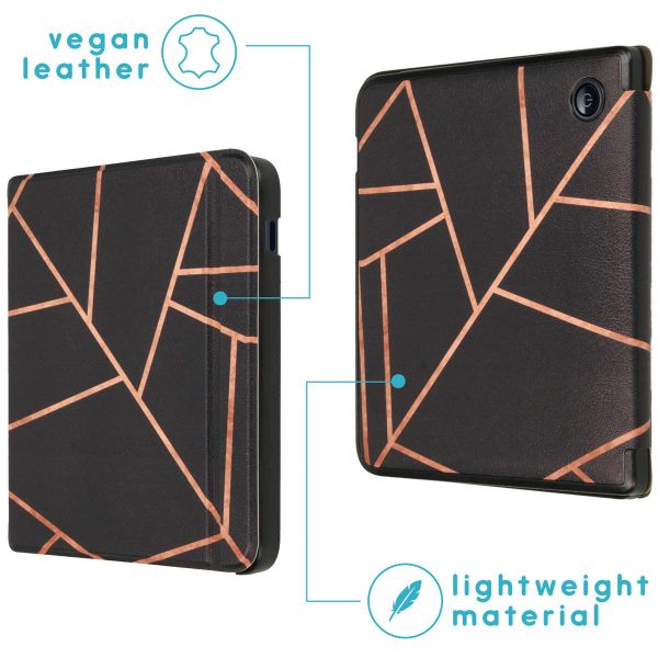 imoshion Design Slim Hard Sleepcover avec support Kobo Libra 2 / Tolino Vision 6 - Black Graphic