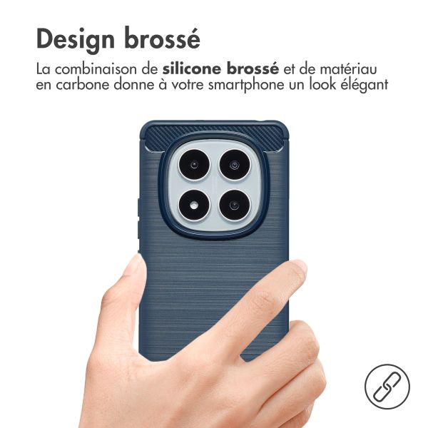 imoshion Coque Brushed Xiaomi Redmi Note 14 Pro (4G) - Bleu foncé