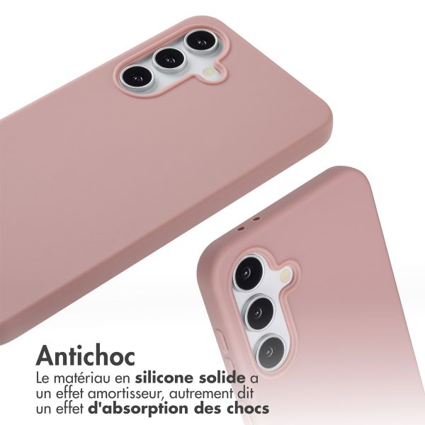 imoshion Coque en silicone avec cordon Samsung Galaxy A36 - Sand Pink