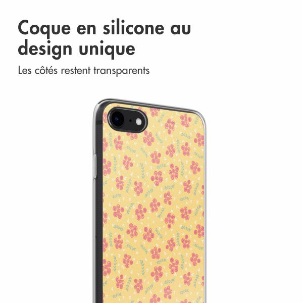 imoshion Coque design pour iPhone SE (2022 / 2020) / 8 / 7 - Sunny Yellow Petite Flowers