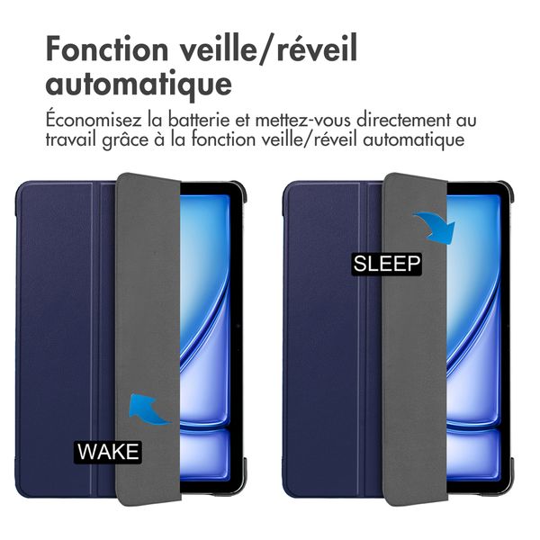 imoshion Coque tablette Trifold Apple iPad Air 13 pouces (2025) M3 / (2024) M2 - Bleu foncé
