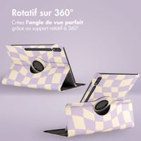 imoshion Coque Design rotatif à 360° Samsung Galaxy Tab S10 Ultra / Tab S9 Ultra - Dancing Cubes