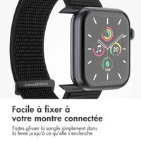 imoshion Bracelet en nylon Apple Watch Series 1 t/m 9 / SE (38/40/41 mm) | Series 10 / 11 (42 mm) - Noir