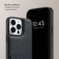 Selencia Coque arrière avec cordon et porte-cartes Nova iPhone 13 Pro - Noir