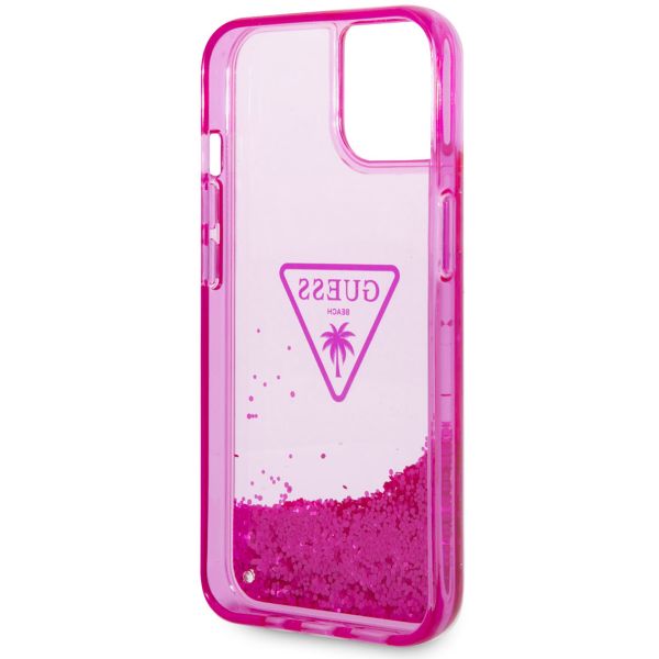 Guess Coque Liquid Glitter iPhone 14 - Fuchsia