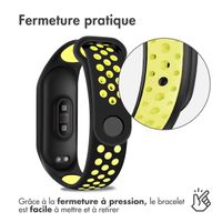 imoshion Bracelet sportif en silicone Xiaomi Mi Band 3 / 4 - Noir / Lime