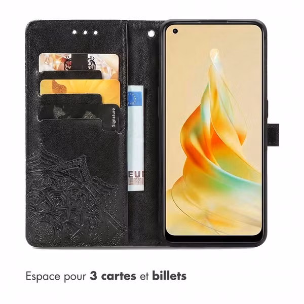 imoshion Etui de télephone Mandala Oppo Reno 8 T (4G) - Noir