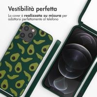 imoshion Coque design en silicone avec cordon Apple iPhone 12 (Pro) - Avocado Green
