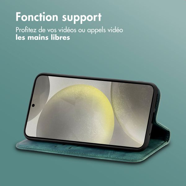 imoshion Étui de téléphone portefeuille Slim Samsung Galaxy S24 / S25 - Vert
