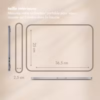 Selencia Pochette ordinateur Corduroy 15-16 pouces - Beige