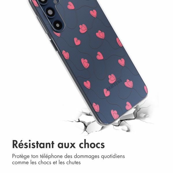 imoshion Coque design pour Samsung Galaxy A16 - Dusty Rose Connected Hearts