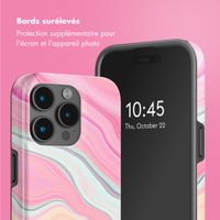 Selencia Coque arrière Vivid Tough avec MagSafe iPhone 15 Pro Max - Pastel Lipstick Marble