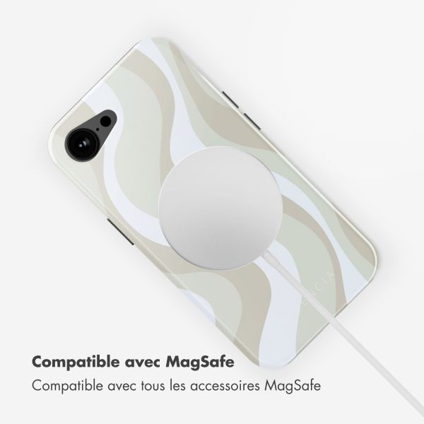 Selencia Coque arrière Vivid avec MagSafe Apple iPhone 16e - Desert Waves Beige