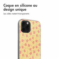 imoshion Coque design pour iPhone 12 (Pro) - Sunny Yellow Petite Flowers