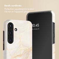 Selencia Coque arrière Vivid Samsung Galaxy S25 - Golden Beige Marble