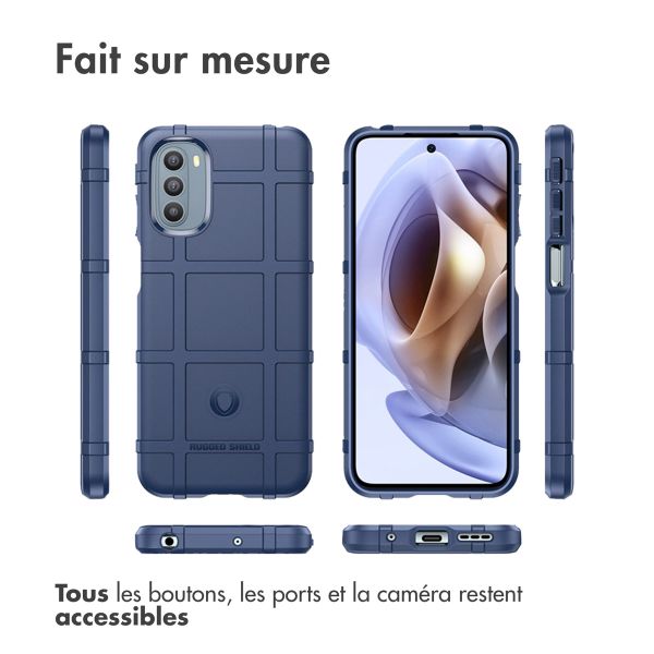 imoshion Coque Arrière Rugged Shield Motorola Moto G31 / Moto G41 - Bleu foncé